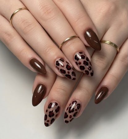 Leopard Print Nail Art Press On Nails