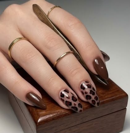 Leopard Print Nail Art Press On Nails